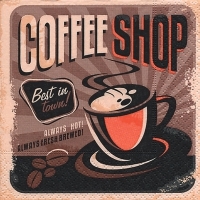 Salvrätik 25x25cm Coffee Shop, 1 tk   Saatmine pakiautomaadi kaudu.