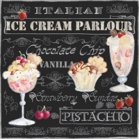 Salvrätik 33x33cm Ice cream must, 1 tk   Saatmine pakiautomaadi kaudu.