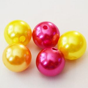 Akrüülpärl 14mm, ava 2mm mix, pakis 5 tk   Saatmine pakiautomaadi kaudu.