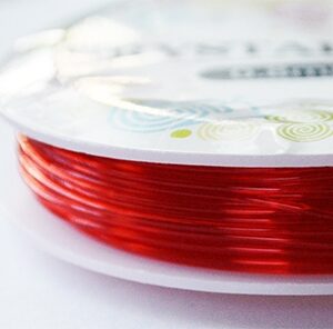 Punane elastne tamiil 0.8mm, 10 m, 1 tk    Saatmine pakiautomaadi kaudu