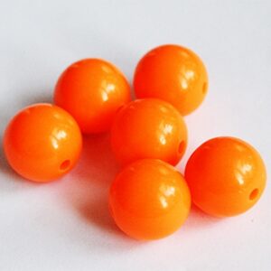 Akrüülhelmes 14mm oranž, ava 2mm,pakis 6 tk