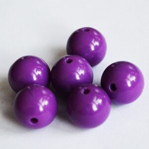Akrüülhelmes 14mm lilla, ava 2mm,pakis 6 tk