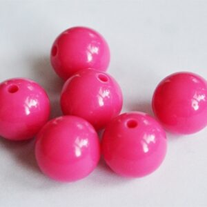 Akrüülhelmes 14mm tumeroosa, ava 2mm,pakis 6 tk