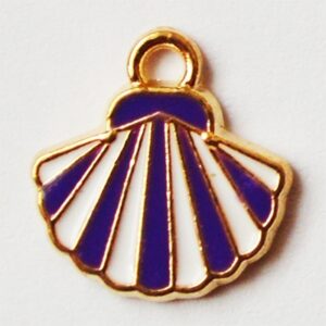 Kuldne/värviline metallripats Teokarp 13x13mm, pakis 1 tk