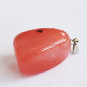 Cherry Kvarts ripats 33x17x15mm sünteetiline kivi, messingist haagiga, pakis 1 tk