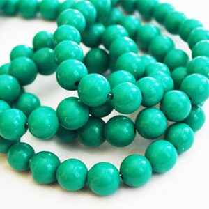 Jade  8mm luonnonkivi värjätty sinivihreä, reikä 1mm, pakkaus 10 kpl