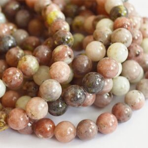 Jaspis Cherry Blossom 8-8,5mm, looduslik kivi, ava 1mm, pakis 10 tk