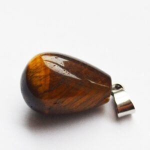 Tiikerinsilmä riipus pisaran muotoinen 19-20 (koukulla) x11-12mm luonnonkivi, 1 kpl pakkaus