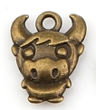 Ant.pronks metallripats Härg 15x10mm,  Hiina astroloogia, kahepoolne, pakis 1 tk