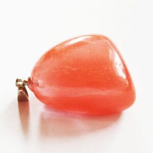 Cherry Kvarts ripats 38x20x18mm sünteetiline kivi, messingist haagiga, pakis 1 tk