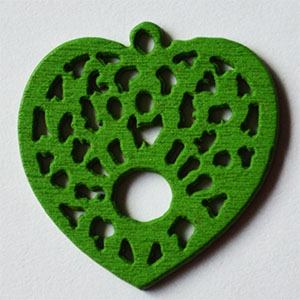 Puidust ripats  24x24mm, roheline, pakis 2 tk