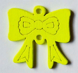 Puidust ripats  25x25mm, kollane, pakis 1 tk