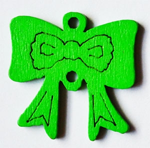 Puidust ripats  25x25mm, roheline, pakis 1 tk
