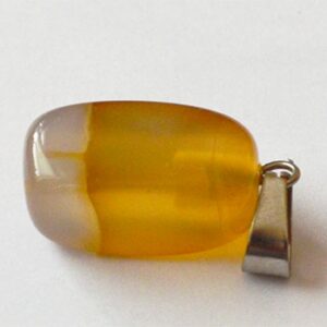 Ahhaat ripats 28x10mm looduslik kivi, värvitud, messingist haagiga, pakis 1 tk