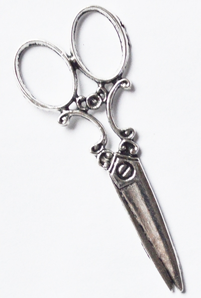 Metalliriipus Sakset 6cmx2,5cm, 1 kpl per pakkaus