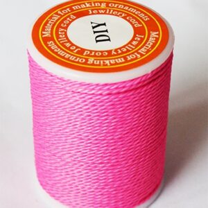 Vahatatud, keerutatud polüesterpael 1.0 mm tumeroosa, rullis 11 m