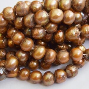 Keshi mageveepärl 7-12mm, kultiveeritud, värvitud, ava 0,5mm, pakis 8 tk