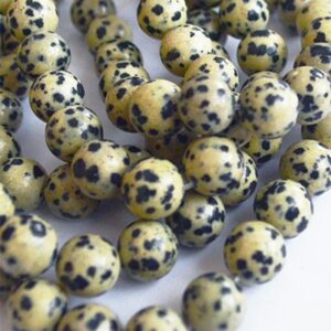 Dalmaatsia Jaspis 10-10,5mm, looduslik kivi, ava 1mm, pakis 10 tk
