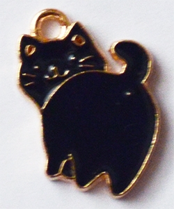 Metallripats Kass 18x18mm must/kuldne, pakis 1 tk