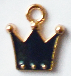 Metallripats Kroon 11x10mm must/kuldne, pakis 1 tk