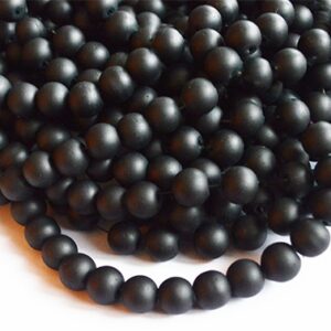 Klaashelmes 8mm ümar must matistatud, ava 1,3mm, pakis 10 tk