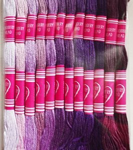 Mulinee komplekt lilla, polüester/puuvill, pakis 12 tk x 8 m