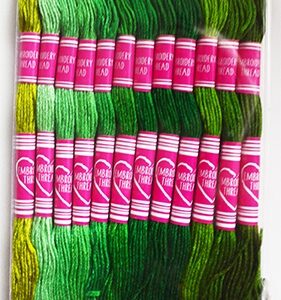 Mulinee komplekt roheline, polüester/puuvill, pakis 12 tk x 8 m
