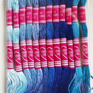 Mulinee komplekt sinine, polüester/puuvill, pakis 12 tk x 8 m