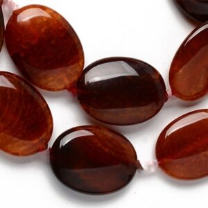 Mõraline Karneool 30x22mm ava 1,6mm, pakis 2 tk (üks heledam teine tumedam)