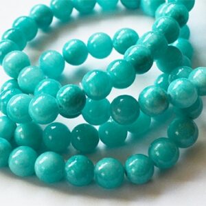 Jade  6mm luonnonkivi värjätty sininen, reikä 1mm, pakkaus 15 kpl