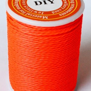 Vahatatud, keerutatud polüesterpael 1.0 mm  oranžikaspunane, rullis 11 m
