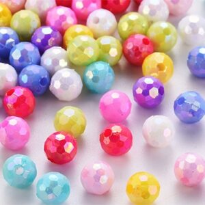 Akrüülhelmes 6mm lihvitud, mix, ava 1,4mm, pakis 100 tk
