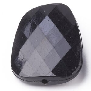 Akrüülhelmes 40x30x10mm must lihvitud, ava 2,5mm, pakis 1 tk