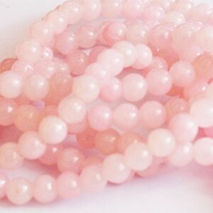 Jade  4mm kivihelmi värjätty  vaaleanpunainen, reikä 1mm, pakkaus 20 kpl