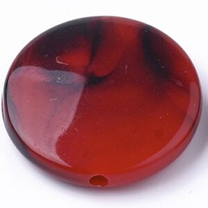 Akrüülhelmes lapik 21x5mm ava 1,5mm tumepunane, pakis 4 tk