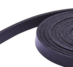 Nahast riba 10x2mm naturaalne nahk, värvitud must,  rullis 5m , pakis 1 rull