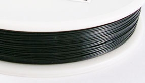 Helmetross 0,45mm terasest nailoniga kaetud, must, rullis  50m, pakis 1 rull