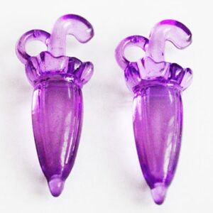 Akryyliriipus Sateenvarjo 31x12mm lila, reikä 3mm, 1 kpl.