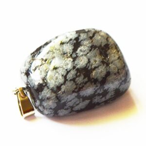 Lumehelbe Obsidian ripats 32x15mm looduslik kivi, pakis 1 tk
