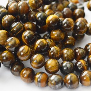 Tiigrisilm 8mm looduslik kivi ava 1mm, pakis 10 tk