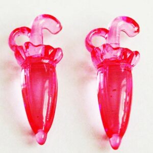 Akrüülist ripats Vihmavari 31x12mm tumeroosa, ava 3mm, pakis 1 tk.