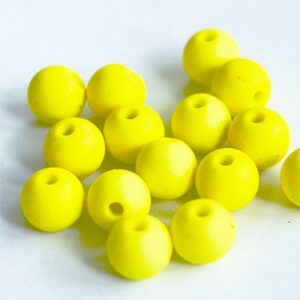 Akrüülhelmes 8mm matistatud helekollane, ava 1mm, pakis 15 tk