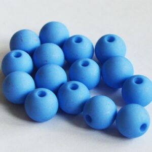 Akrüülhelmes 8mm matistatud taevasinine, ava 1mm, pakis 15 tk