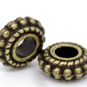 Metallist vahehelmes 8mm värv ant.pronks, ava 3mm, pakis 10 tk