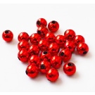 Plasthelmes 6mm punane ava 1mm punane, pakis 40 tk