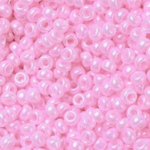 Miyuki seemnehelmed 11/0  Opaque Baby Pink Luster, 428, 2x1,3mm, pakis 5 gr.