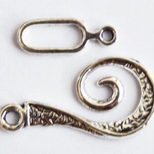 Ant hõbedane kinnis 26x13mm, pakis 2 tk