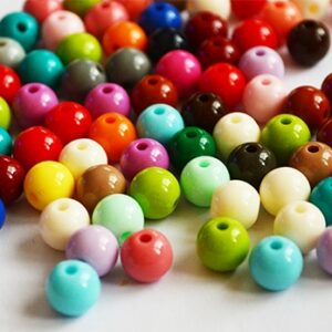 Akrüülhelmes 8mm erinevat värvi, ava 1,9mm pakis 50 tk