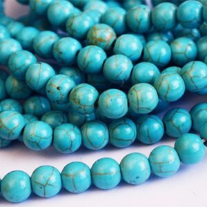 Sünteetiline Türkiis 8mm sinine, ava 1mm, pakis 10 tk