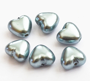 Akrüülpärl  12x9mm, hall, ava 1mm, 6 tk